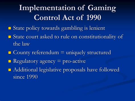 gambling control act|Gaming Control Act 2007 .